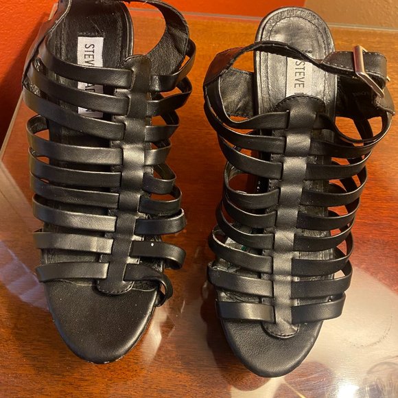 Steve Madden Glendael Leather Heels in Black Size 7.5M - Picture 2 of 10